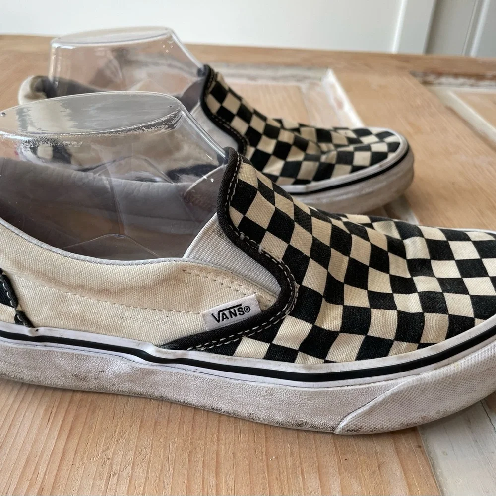 Vans Black and White Checkered Slip-Ons - Picture 2 of 5